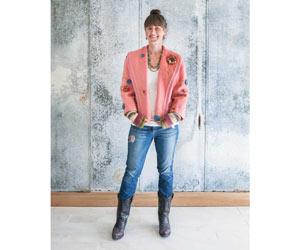 Farmhouse Style: Pink Needlework Jacket